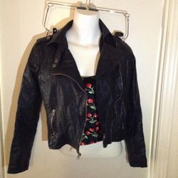 Faux leather jacket