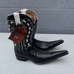 Brand New El General Leather Cowboy Boots 