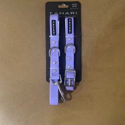 New Dog Lavender Leash And Collar Set Size M