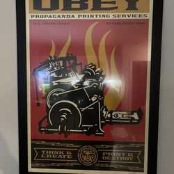 Obey framed Pictures W/ Auto