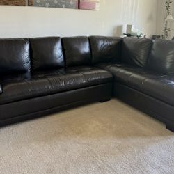 Two Piece Leather Sectional