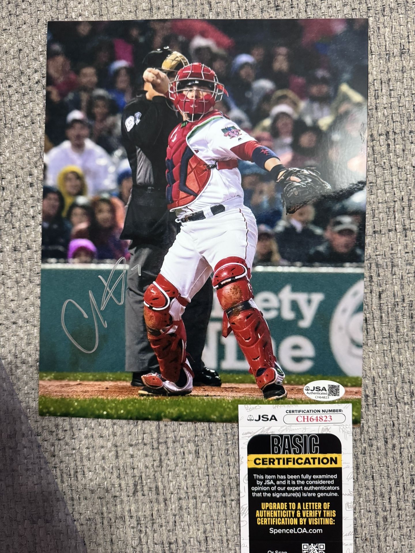 BOSTON RED SOX CHRISTIAN VAZQUEZ Signed AUTOGRAPHED 8X10 PHOTO JSA Coa