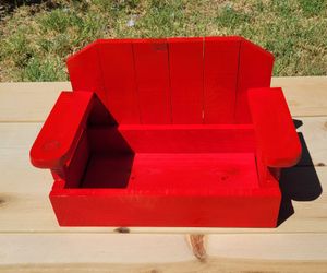 Minature Bench Planter !*! Handcrafted !*! Brand New !*!