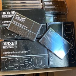 Maxell Professional Communicator Series C30 Sealed Blank Tapes Cassettes
