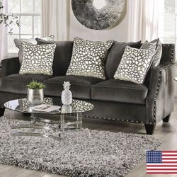 Grey Chenille Sofa Brand New In Box