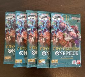One Piece Two Legends OP-08 Lot Of Five 5 Booster Packs English