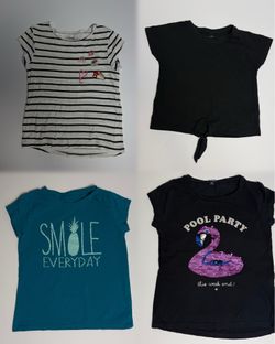 Girls T-Shirts & Tops Bundle - Size 6 - 7/8 (Lot of 4)