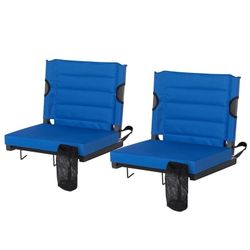 NEW Folding Stadium Seats for Bleachers with Back Support, Padded Bleacher Seats with Backs & Extra