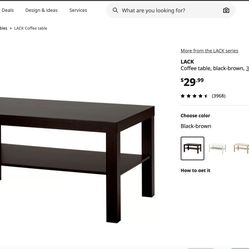 IKEA LACK Coffee Table – Black-Brown – Used