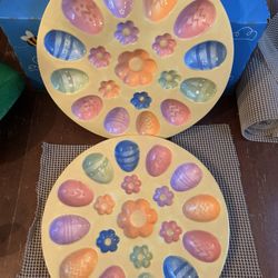 Beautiful Blossoms&Blooms Easter Deviled Egg Platter 