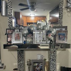 Mirrored Console Table With Matching Mirror