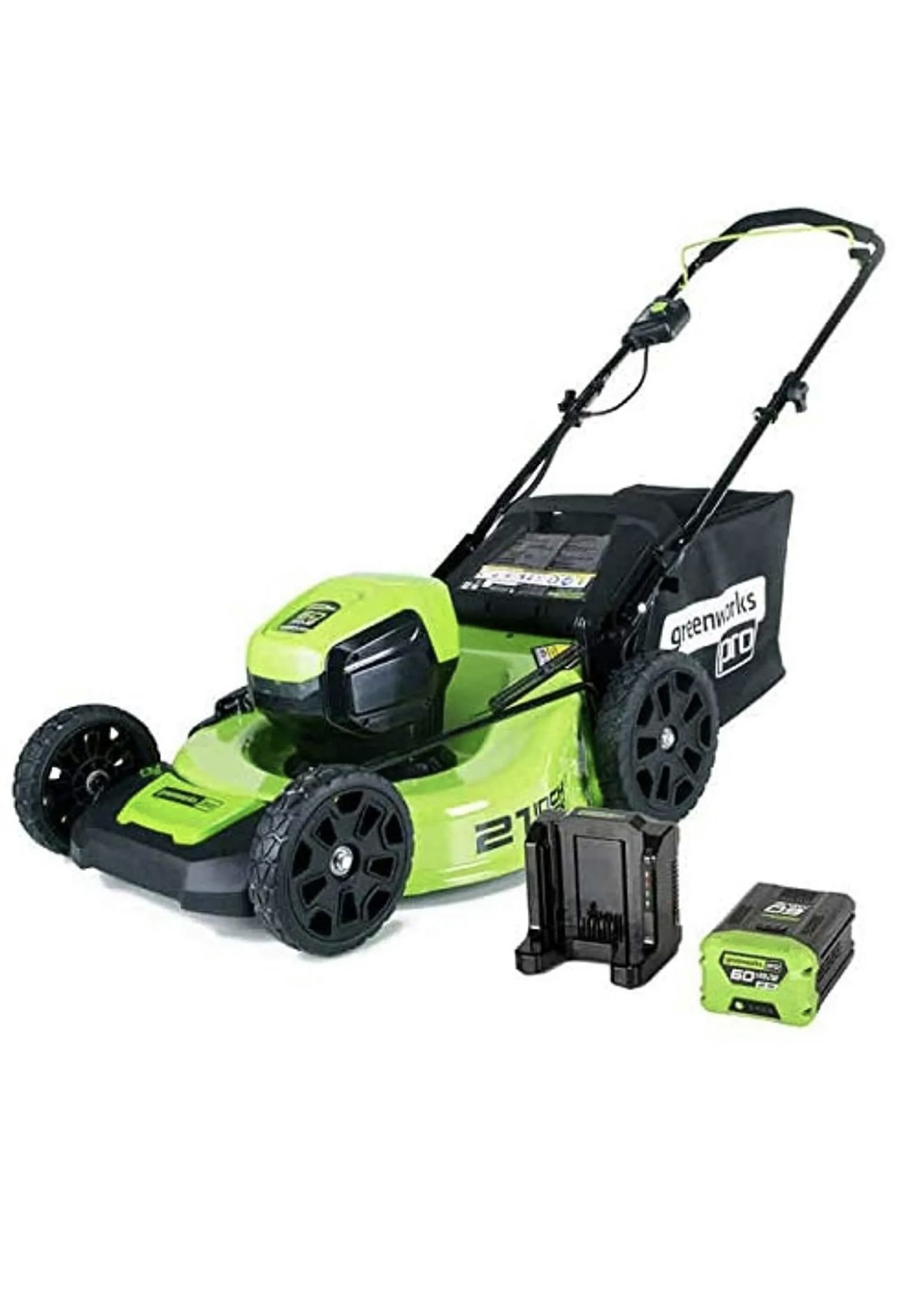 Greenworks 60V 21" Brushless Cordless Self-Propelled Lawn Mower w/ 5 ...