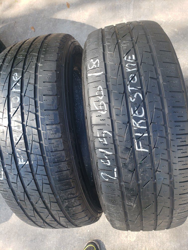 2 Used Tires 245 60 18  Firestone 