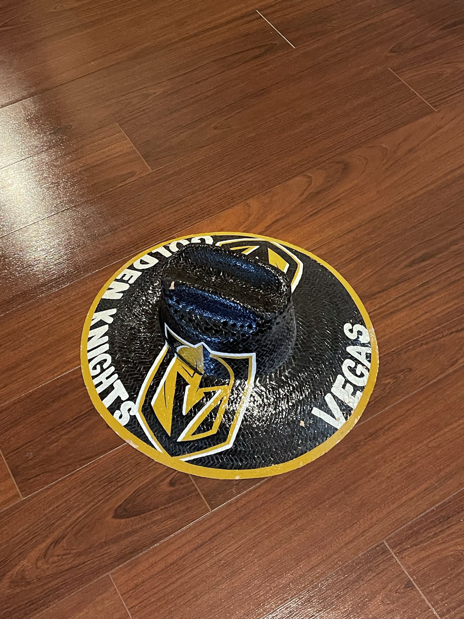 Vegas Golden Knights Hand Painted Straw Hat