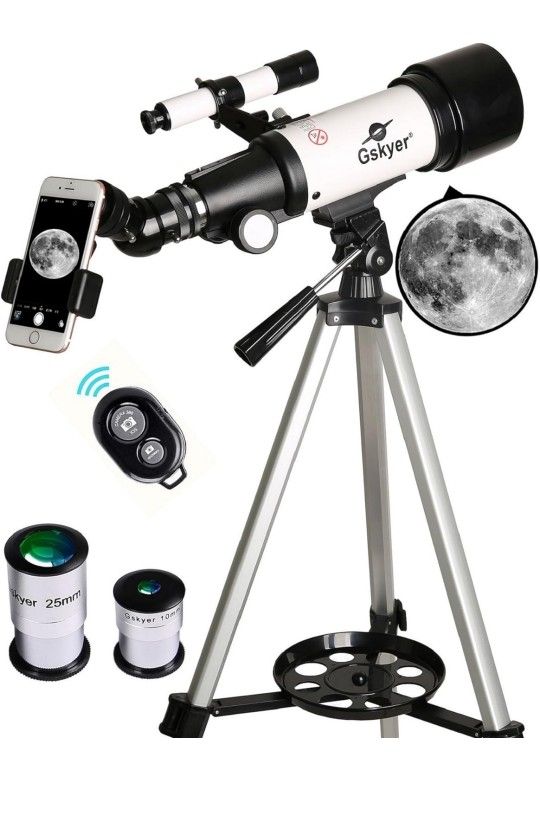 Gskyer Telescope, 70mm Aperture 400mm AZ Mount Astronomical Refracting Telescope for Kids Beginners - Travel Telescope with Carry Bag, Phone Adapter a
