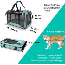 Small Dog Pet Carrier Turquoise Soft-Sided Travel BagNew Small Dog Pet Carrier Turquoise Soft-Sided Travel Bag