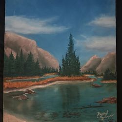 Set of 5 Nature Scenery Paintings