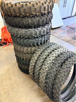 Various Used Dirt Bike Tires