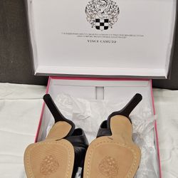 Vince Camuto Black Peep Toe Heels Sz9