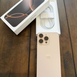 iPhone 16 Pro Max 256GB Desert Unlocked 100% Battery