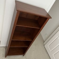 Brown Wood Bookshelf 59 Inches Tall