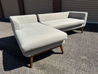 Mid-Century Modern Sectional Sofa with Chaise