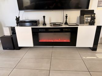 LED Space Heater TV Stand