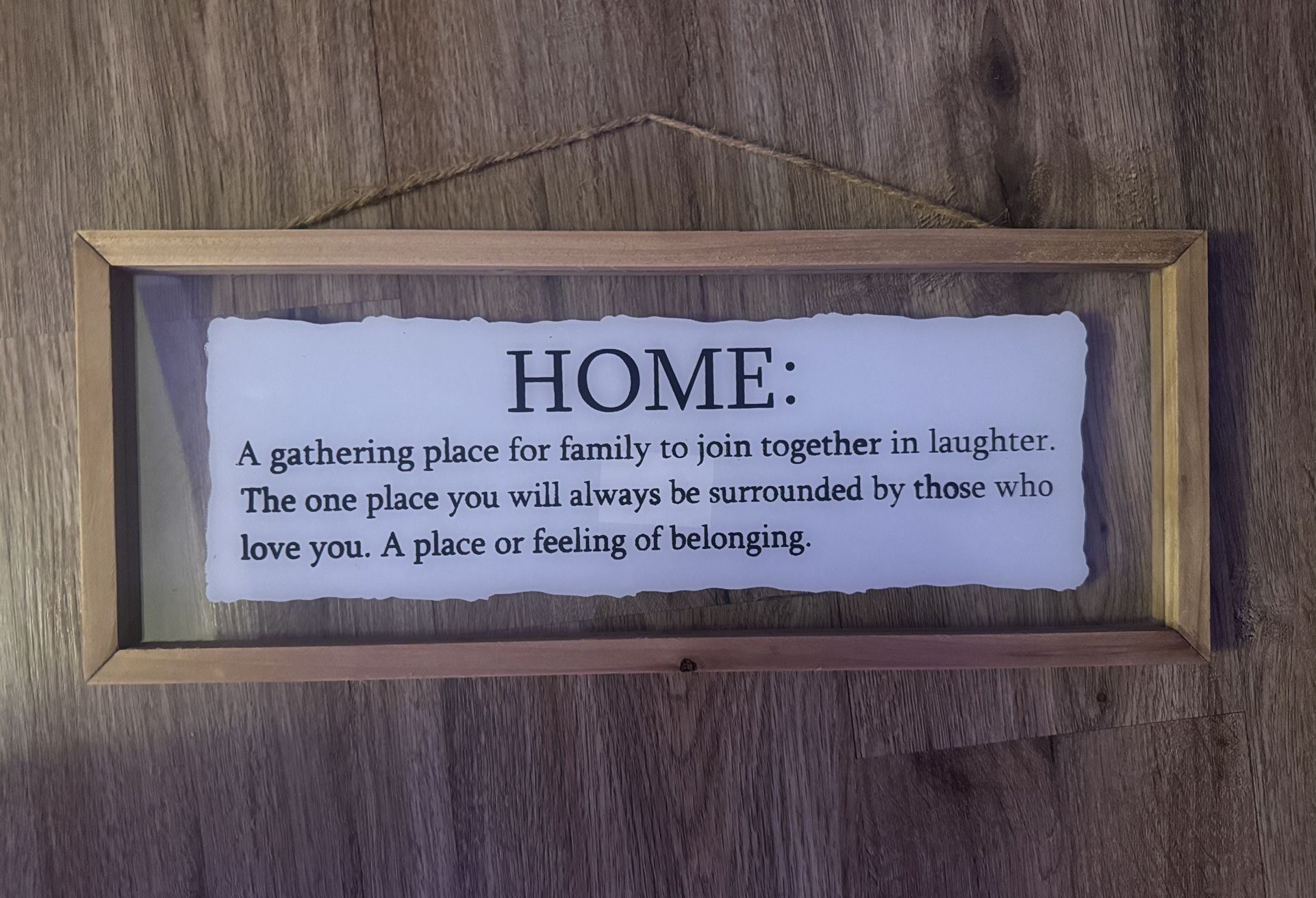 WALL ART INSPIRATIONAL QUOTE (19X7 1/2)