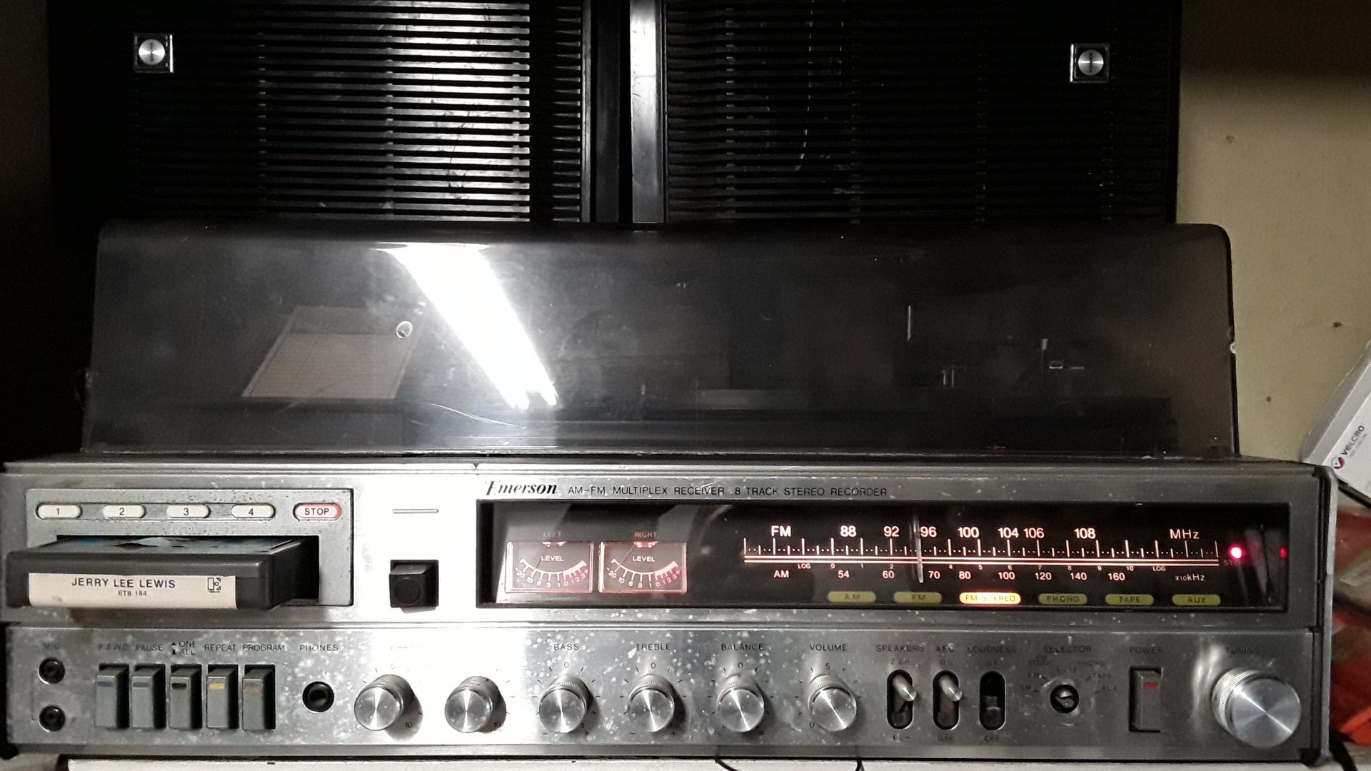 Emerson AM FM multiplex receiver 8 track stereo recorder