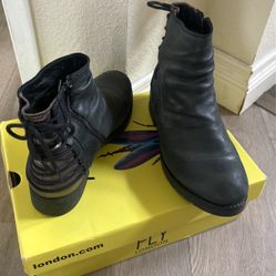 Fly London-Black Moto Boot Sz 8/39