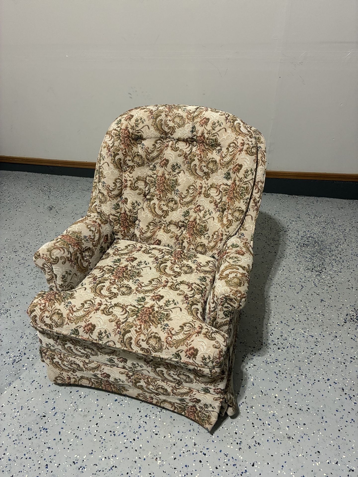 Floral Swivel Chair