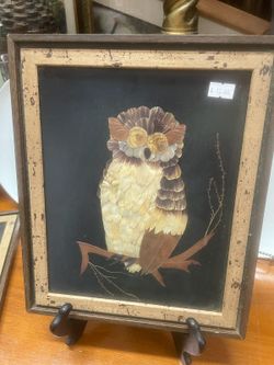 Vintage small framed oil picture 8"