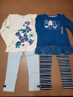 Gymboree girls wild flowers and butterfly outfits bundle