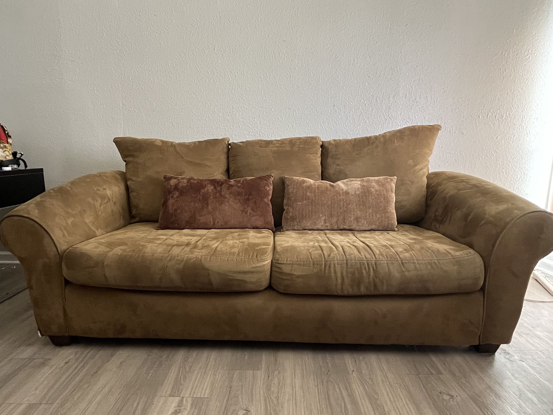 Brown Loveseat & Couch