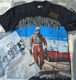Godspeed Skull Graphic Print T-Shirt Black Crewneck SS Men’s (L)