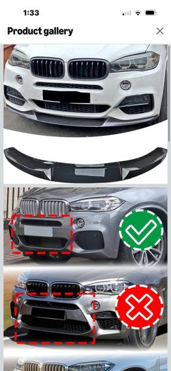 Front Bumper Lip Fit for BMW X5 F15 2014-2018 M-Sport