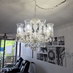 Antique Lamp With Two Wall Sconces