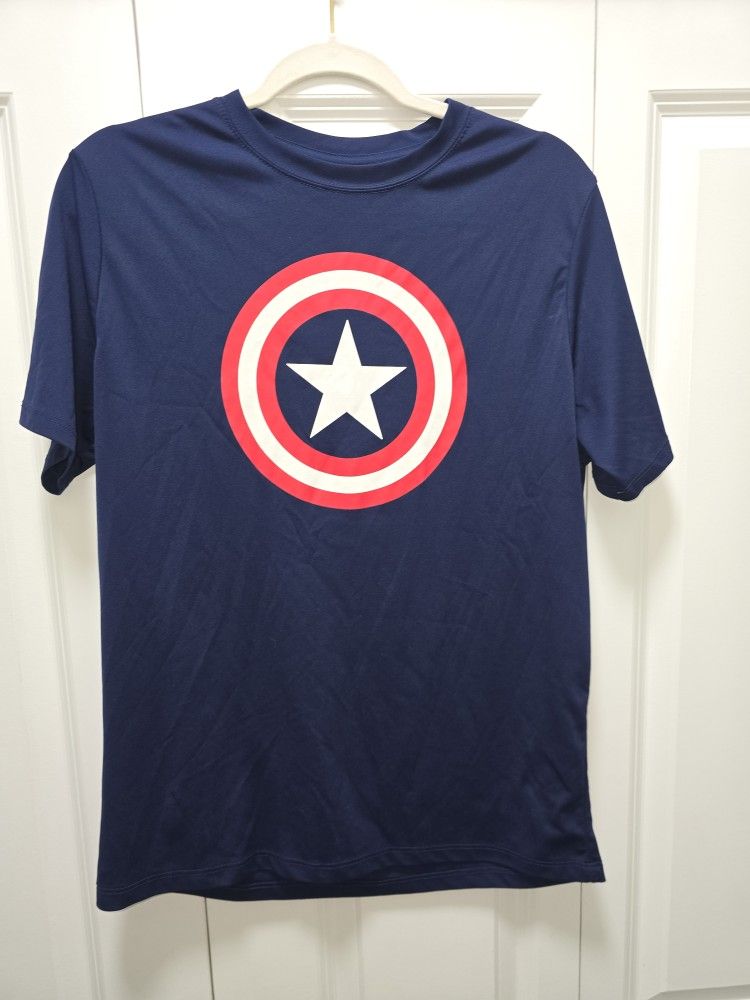 Navy Marvel Captain America T-shirt Size M