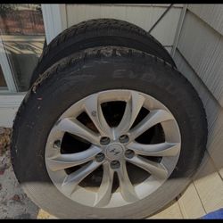 SNOW TIRES On RIMS-(2)    225/60R 17 GOODYEAR ASSURANCE