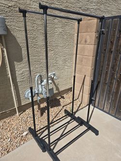 2 rolling garment racks