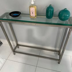 Crate & Barrel Glass Console Table ($750)