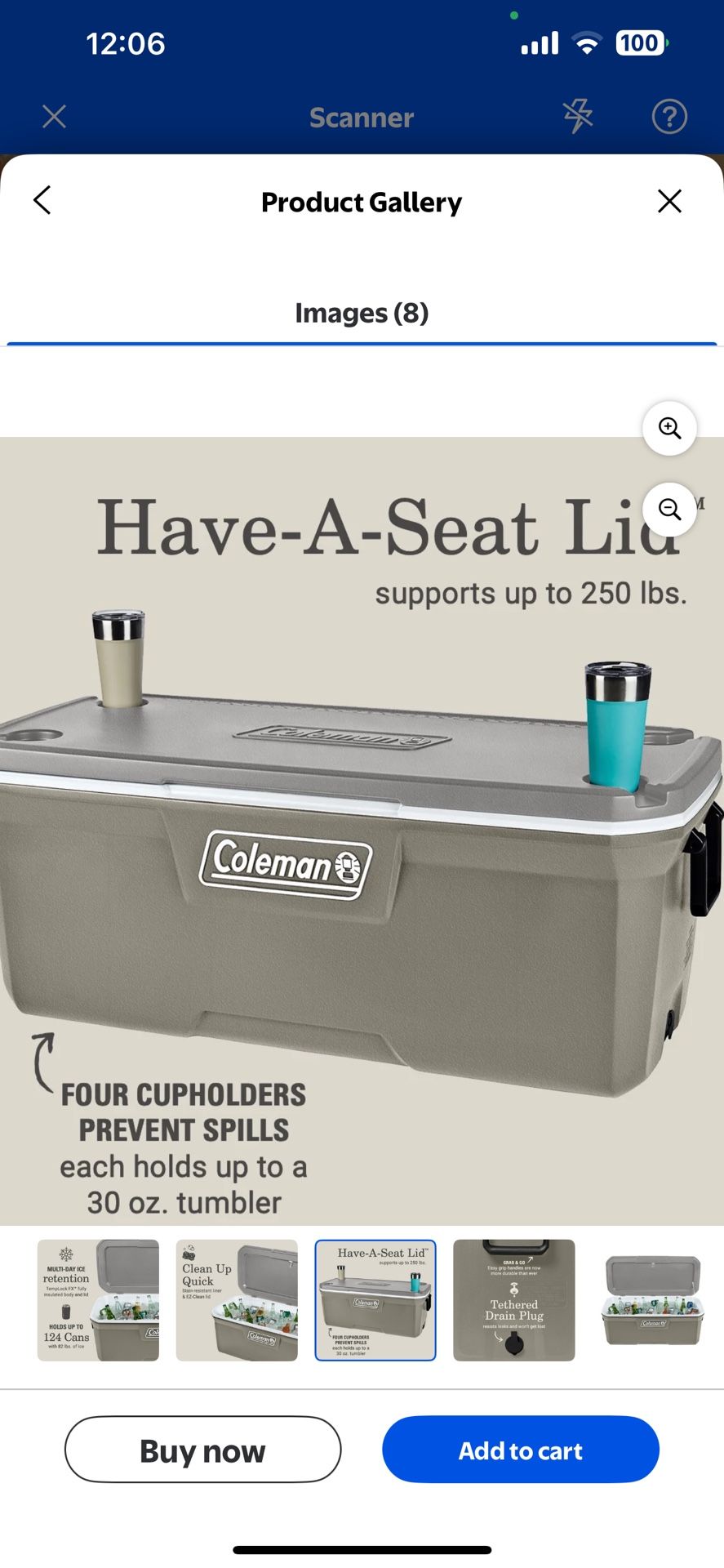 Coleman 316 Series 150QT Hard Chest Cooler, Silver Ash Brand New 