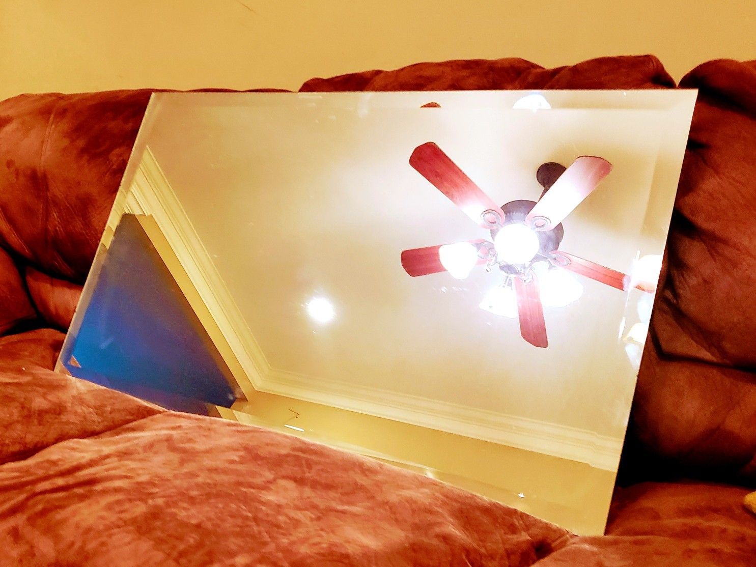 Beveled edge mirror