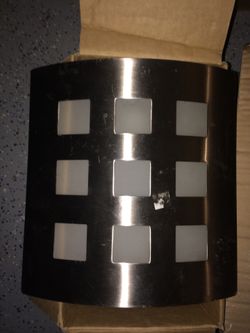 2 new sonio Hampton Bay nickel sconces
