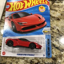 Hot wheels, red Ferrari, SF, 90