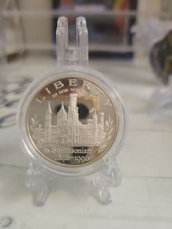 1996 Smithsonian 150th Anniversary Commemorative Silver Dollar