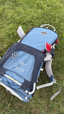 Hiking baby carrier.