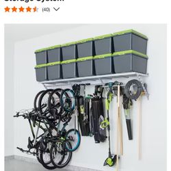 Garage Shelving - 96 in. W Ultimate Shelf and Track Storage System