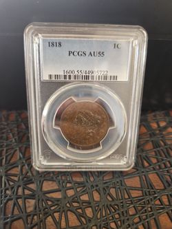 1818 Large Cent AU55