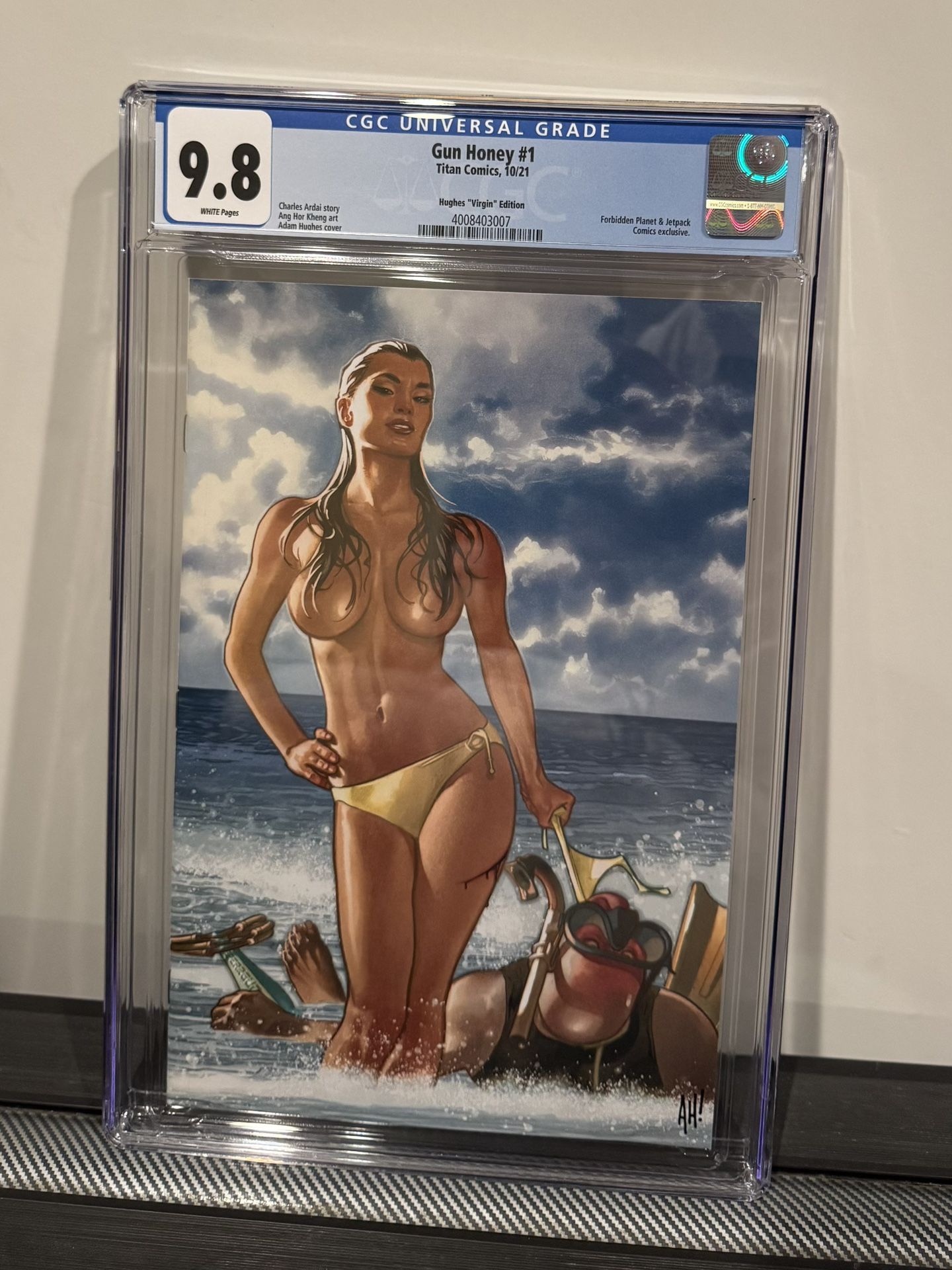 Gun Honey #1 CGC 9.8 Adam Hughes Virgin Variant Cover 2021